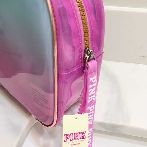 🆕PINK SUPER CUTE COSMETIC BAG/MERMAID COLORS ZIPPER CLOSURE/PINK ON FRONT/NWT!! - Picture 7 of 14